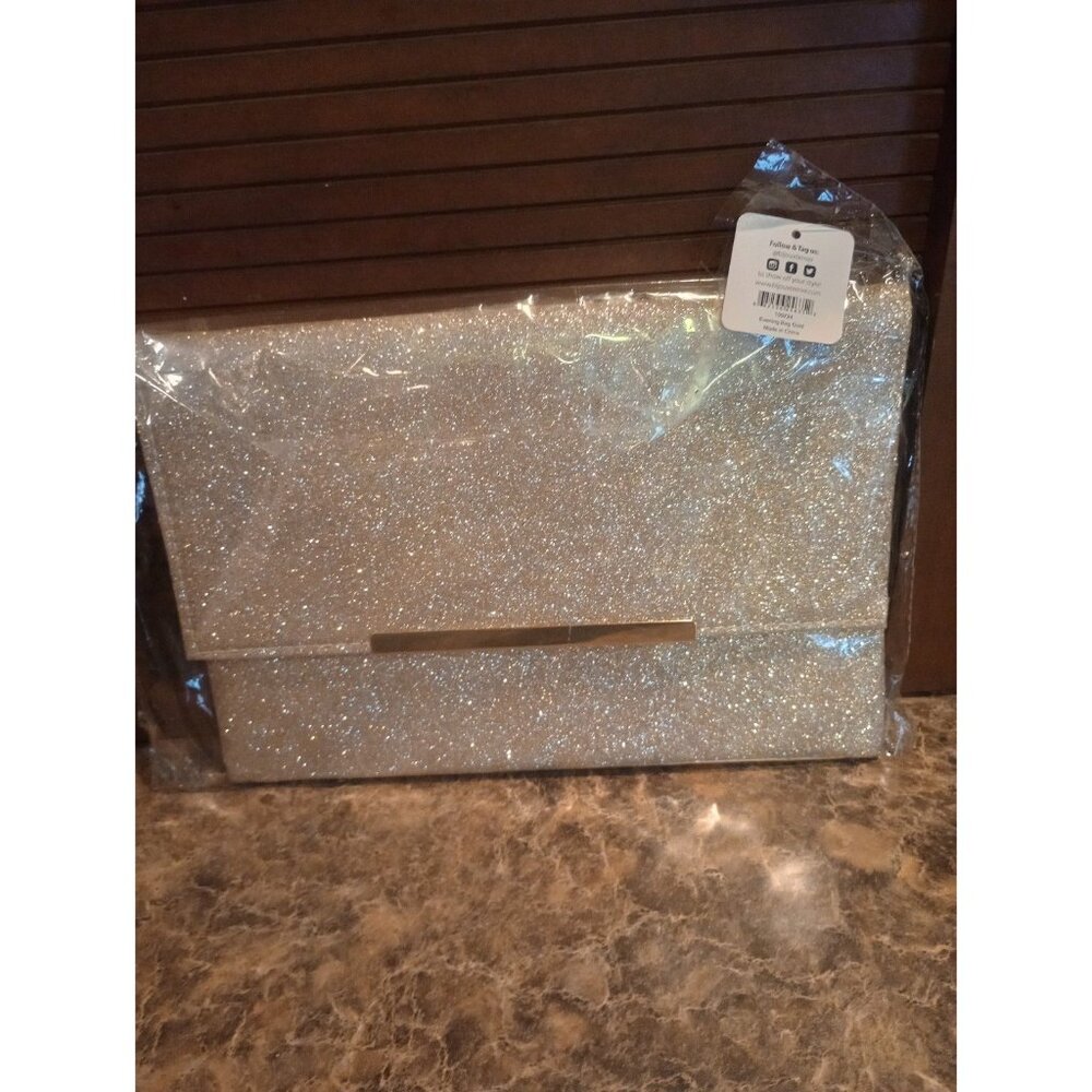 Gold glitter party bag new in wrapping